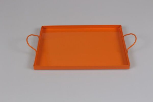 Galvaniz Dikdörtgen Kulplu Tepsi 24 Cm