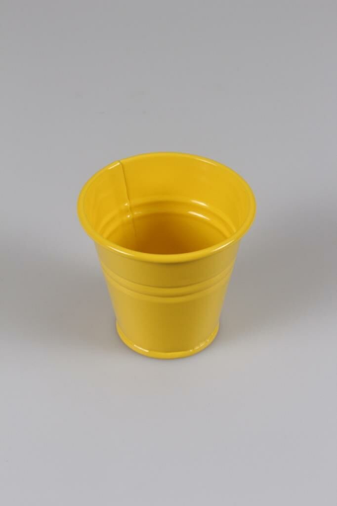 Galvaniz Mini Kova Sarı Renk 9 cm