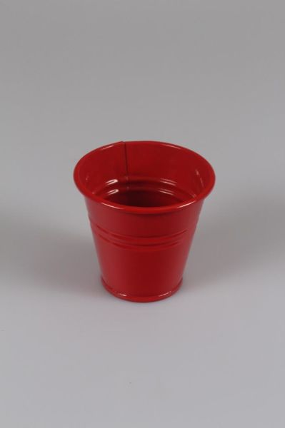 Galvaniz Kova Mini Kırmızı Renk 9 cm
