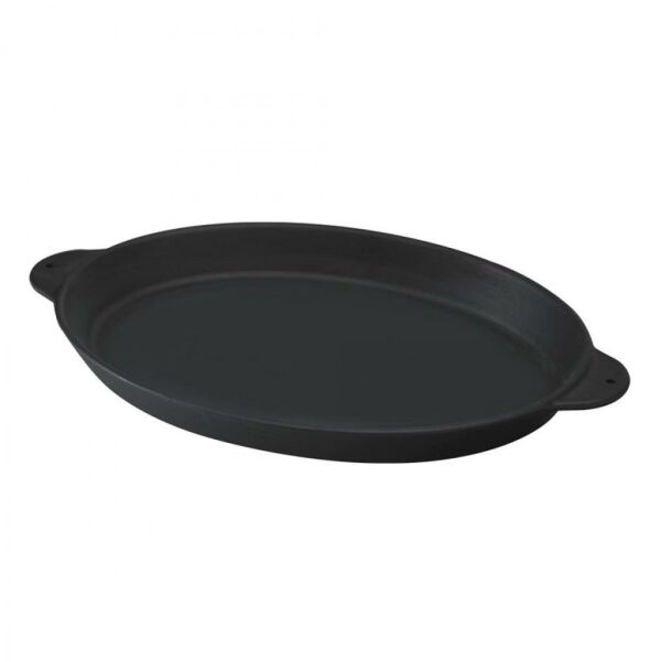 Lava Kulplu Döküm Demir Oval Fajita Tavası 18x24 cm