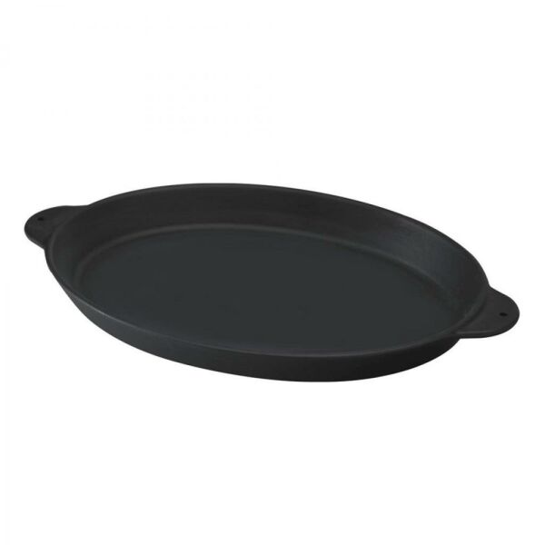 Lava Kulplu Döküm Demir Oval Fajita Tavası 18x24 cm