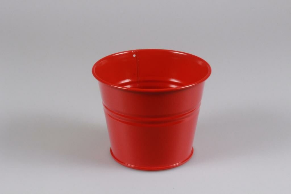 Galvaniz Kova Mat Kırmızı Renk 13 Cm
