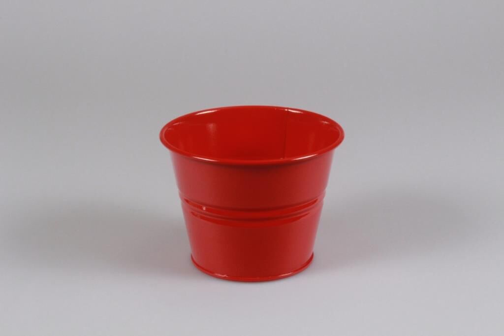 Galvaniz Kova Kırmızı Renk 13 Cm