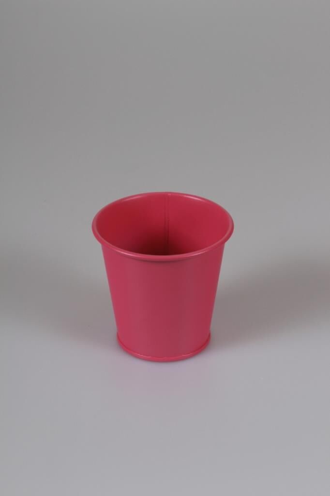 Galvaniz Mini Kova Renkli Pembe Mat