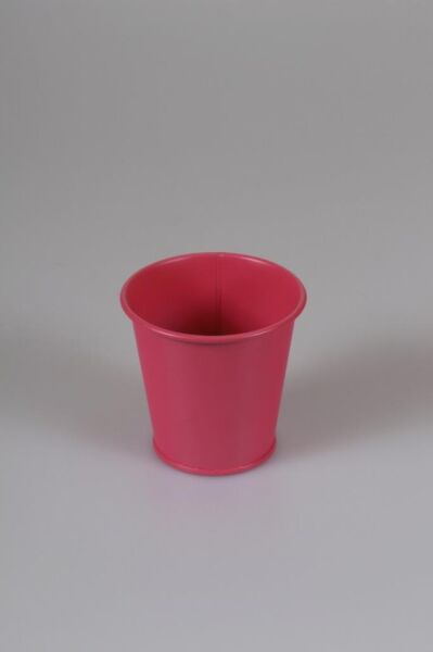 Galvaniz Mini Kova Renkli Pembe Mat