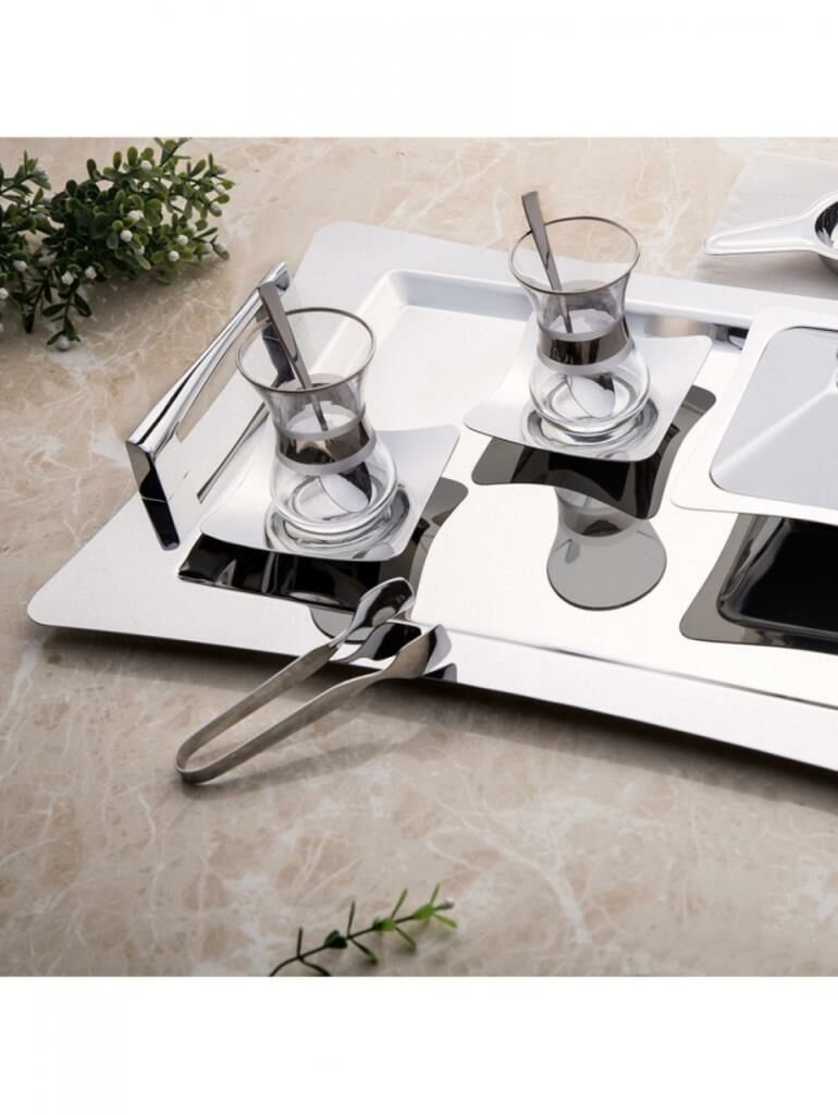 Nehir Sedir Model Çay Tabağı Mat