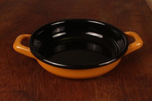 Emaye Küçük Sahan Oksit Sarı 17 Cm