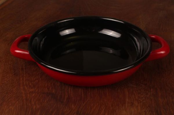Emaye Sahan Kırmızı Renk 20 Cm