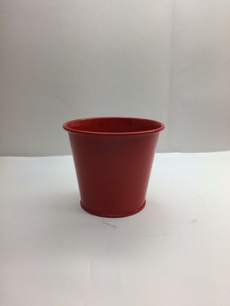 Galvaniz Mini Kova Renkli Kırmızı