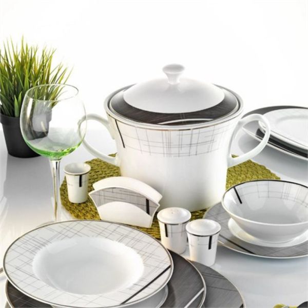 Kütahya Porselen İris 97 Parça 6708 Desen Yemek Takımı