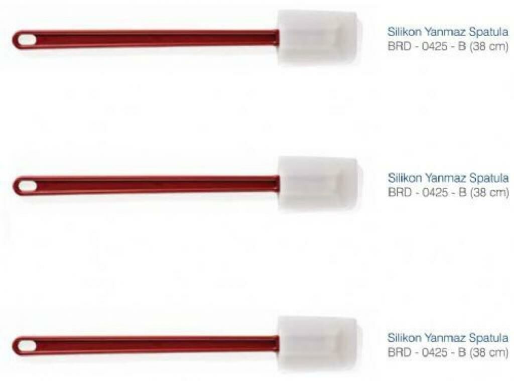 Biradlı Spatula Silikon Yanmaz 38 CM.
