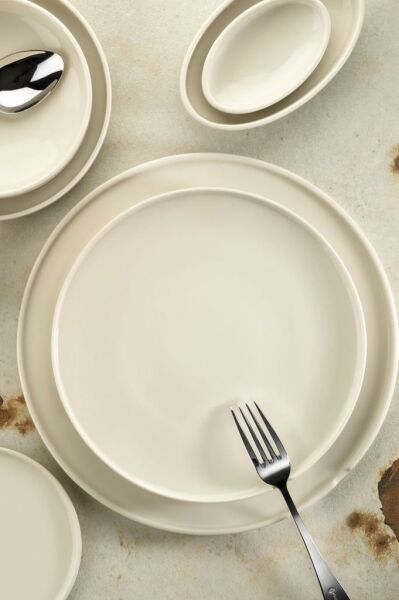 Kütahya Porselen Chef Taste Of 17 cm Oval Kase Krem 2 li