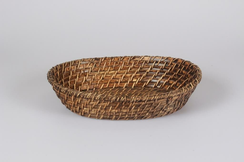Rattan Ekmek Sepeti Oval 36 Cm