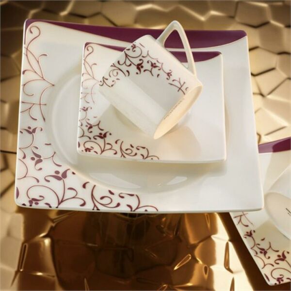 Kütahya Porselen Square Bone 84 Parça 65106 Desenli Yemek Takımı