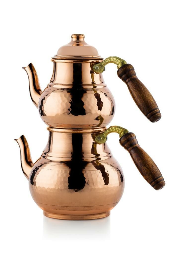 İkram Dünyası Bakır Çaydanlık Set Büyük