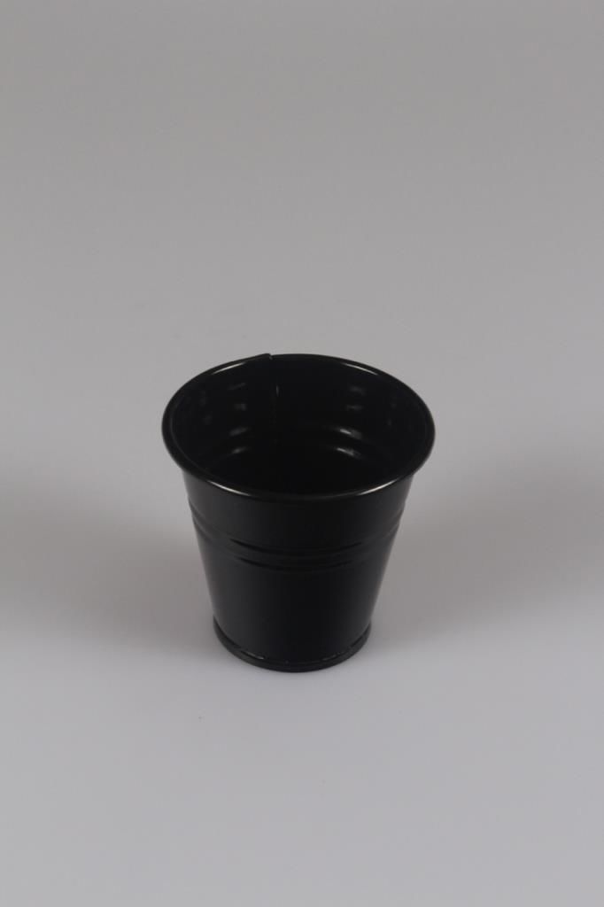 Galvaniz Kova Mini Siyah Renk 9 cm
