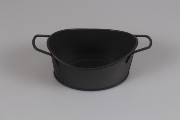 Galvaniz Kova Gondol Kulplu Füme Renk 18 Cm
