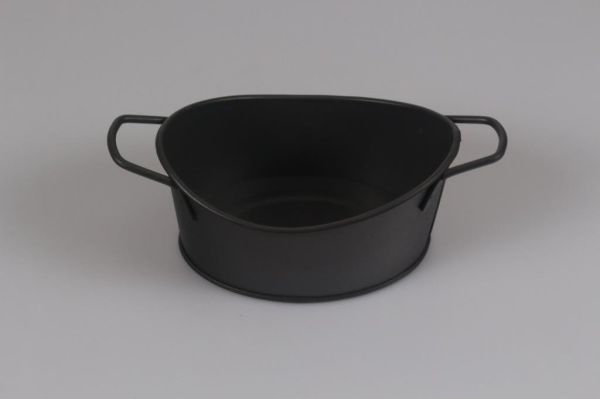 Galvaniz Kova Gondol Kulplu Füme Renk 18 Cm