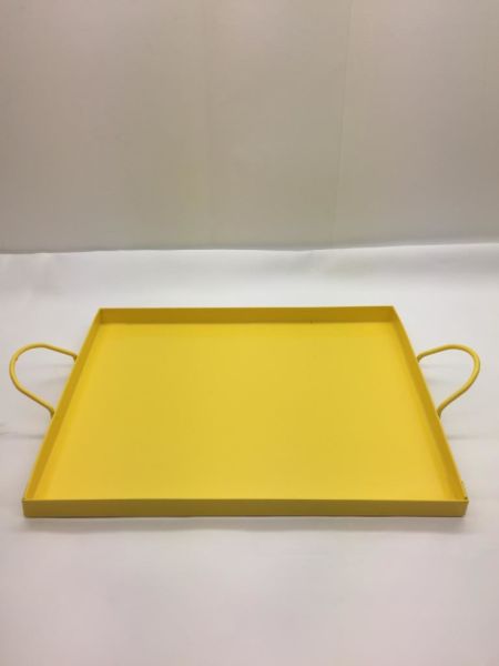 Behçet Dikdörtgen Sunum Tepsisi Sarı 18*23 Cm