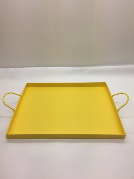 Behçet Dikdörtgen Sunum Tepsisi Sarı 18*23 Cm
