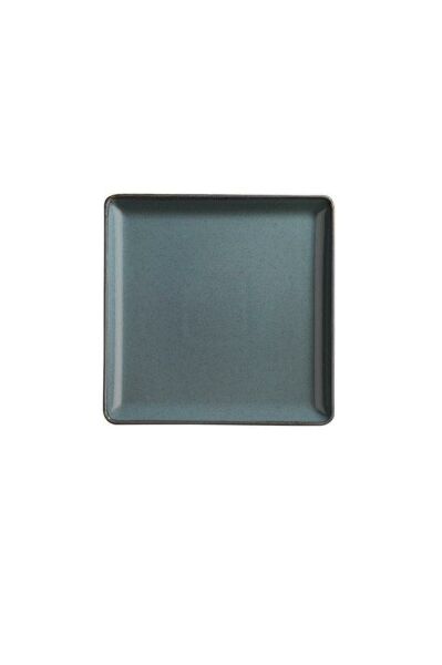 Ahşap Ayaklı Pearl Kare 23 cm Servis Tabağı Tarçın 9 cm