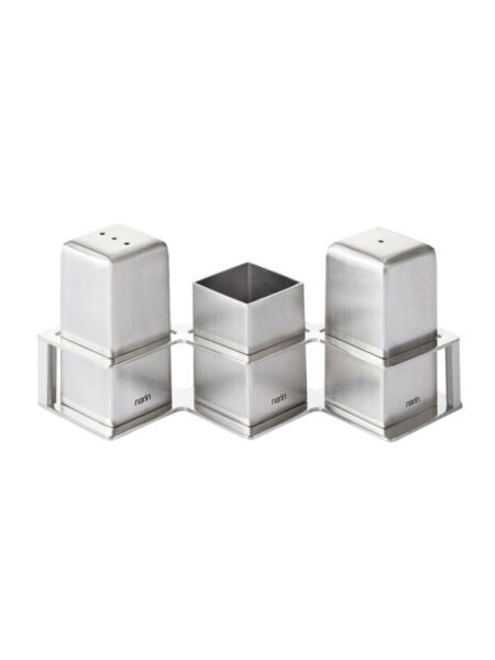 Narin Metal Kare Tuzluk - Biberlik Set