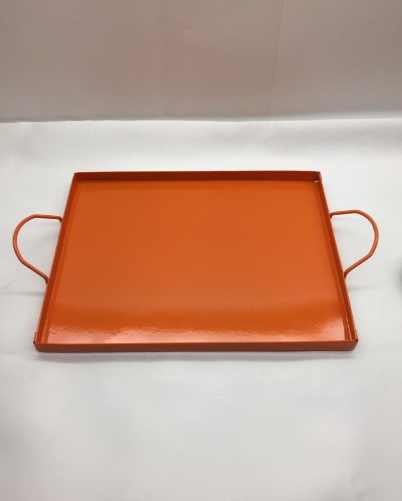 Behçet Dikdörtgen Sunum Tepsisi Turuncu 18*23 Cm