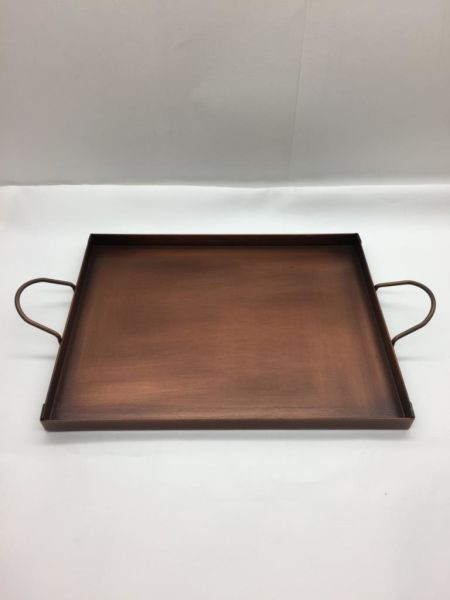 Behçet Dikdörtgen Sunum Tepsisi Bakır 18*23 Cm