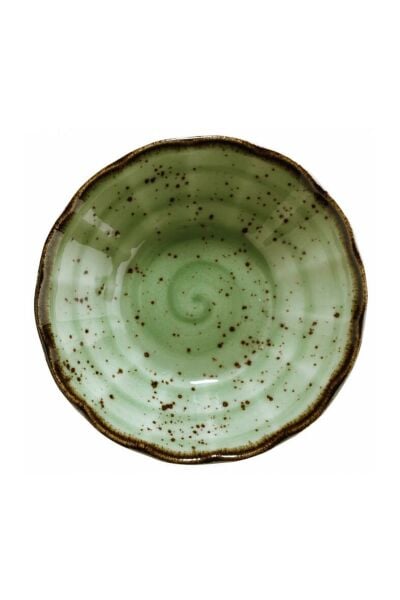 Kütahya Porselen Corendon Çay Tabağı Yeşil Benekli 6 lı