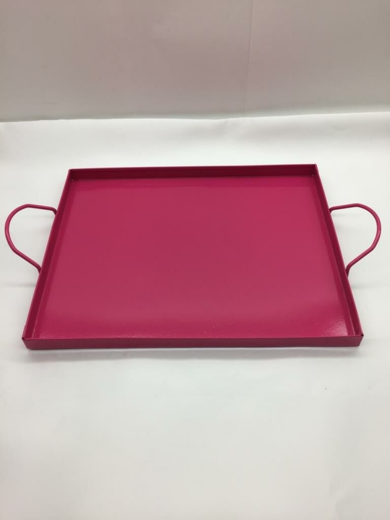 Behçet Dikdörtgen Sunum Tepsisi Pembe 18*23 Cm