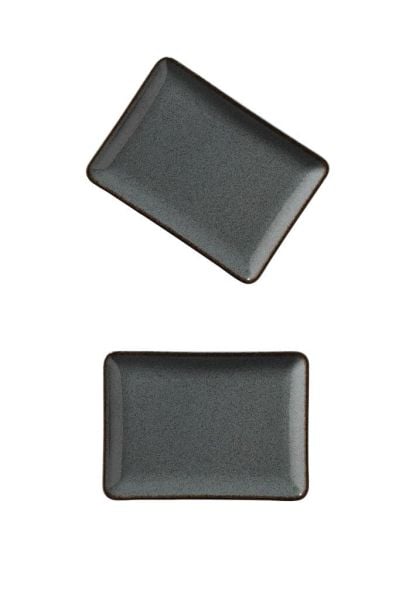 Kütahya Porselen Pearl Mavi 18x13 Dikdörtgen Tabak 2 li
