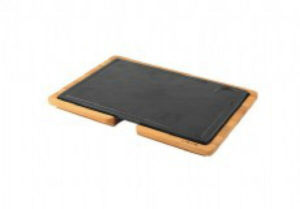 Lava Ahşap Servis Tahtası, Hot Plate Döküm Demir Plakalı 22x33 cm