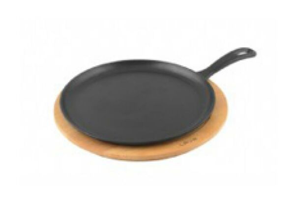 Lava Ahşap Altlıklı Yuvarlak Pizza / Krep / Pankek Tavası, Metal Saplı Çap (Ø)26 cm
