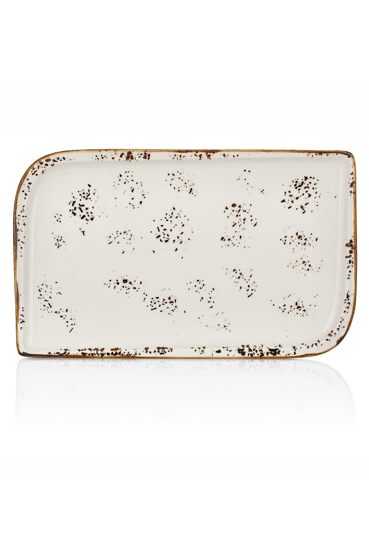 By Bone Elegance Arel 38 cm Dikdörtgen Tabak