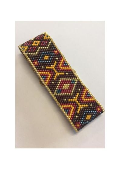 El Yapımı Etnik Kilim Desenli Dokuma Miyuki Boncuk Bileklik