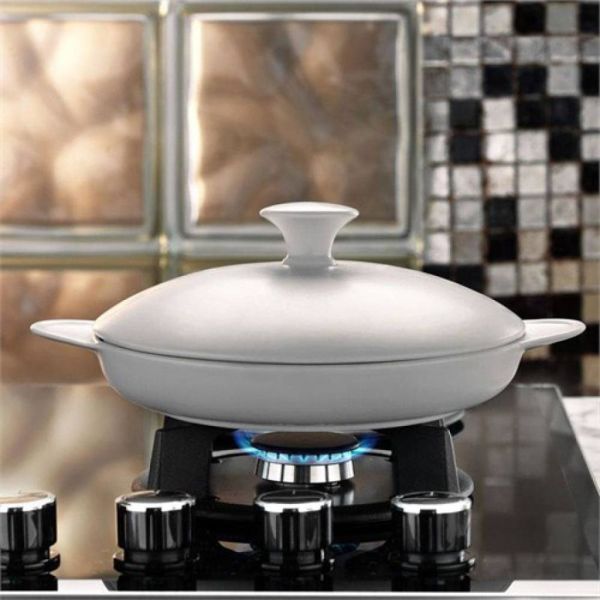 Kütahya Porselen Porflame Porselen 25 Cm Kapaklı Tava