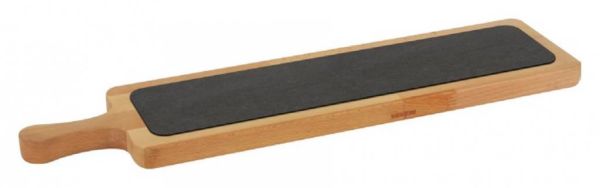 Lava Porselen Plakalı Ahşap Servis Küreği 60x15 cm