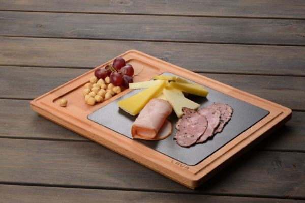 Lava Porselen Plakalı Ahşap Et Tahtası 25x35 cm