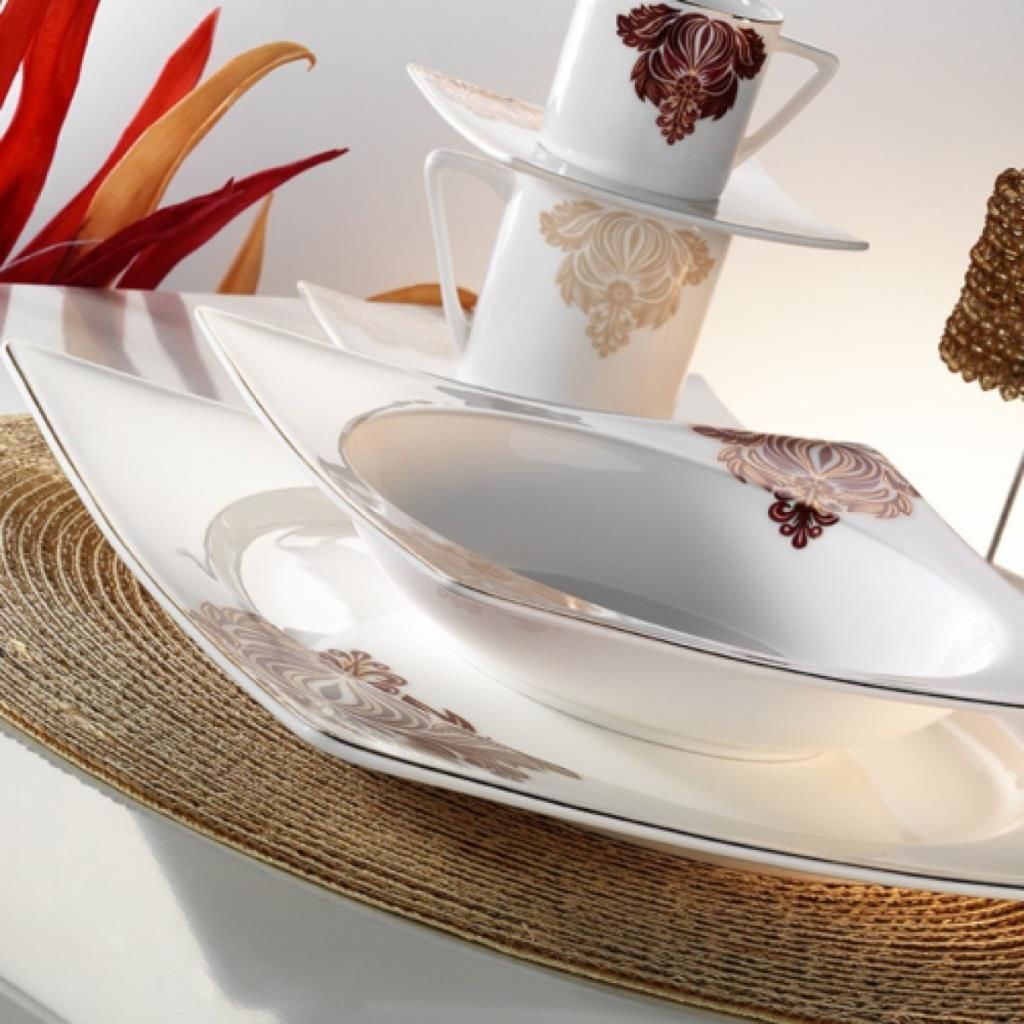 Kütahya Porselen Square Bone 84 Parça 65101 Dekor Yemek Takımı