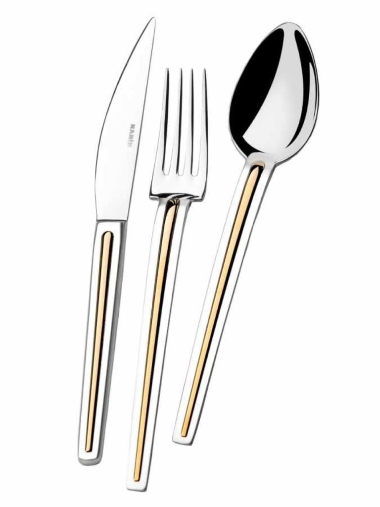 Narin Elegant Serisi Altın Desenli Çatal,Kaşık,Bıçak Takımı 89 Parça Kutu Set