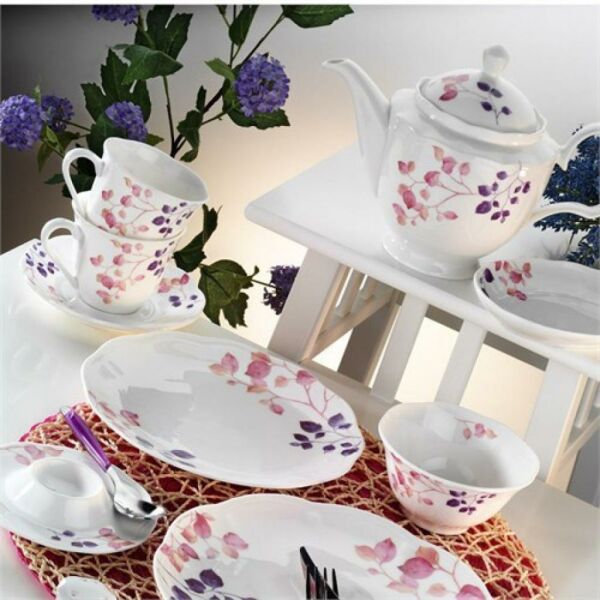Kütahya Porselen Bone China 44 Parça 55102 Desen Kahvaltı Takımı