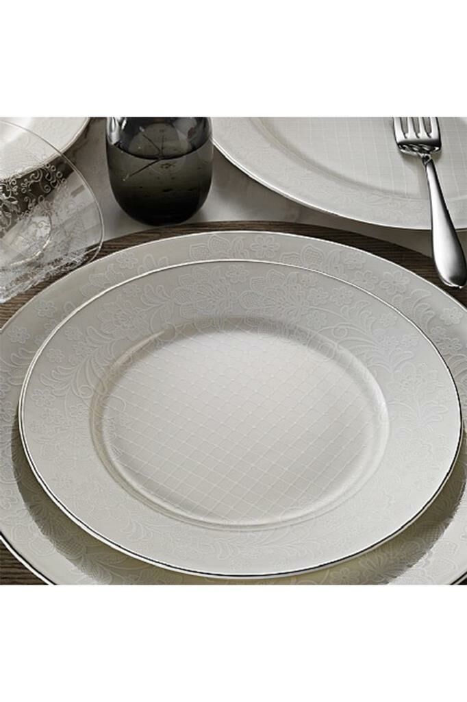 Kütahya Porselen Bone Kalipso 62 Parça Yemek Takımı 10765 / Platin