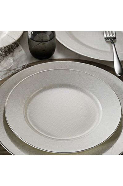 Kütahya Porselen Bone Kalipso 62 Parça Yemek Takımı 10765 / Platin