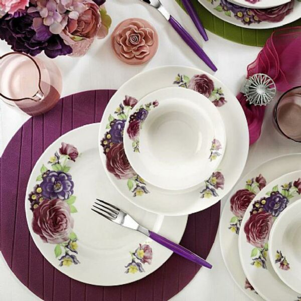 Kütahya Porselen Bone Jasmine 24 Parça Yemek Seti 9416