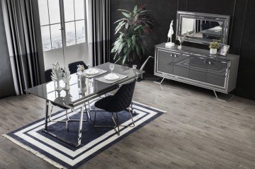 Asos Gri Yemek Odası