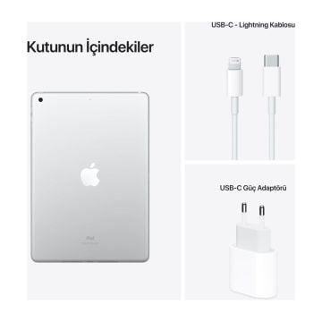 Apple iPad 9. Nesil 64GB 10.2 WiFi Gümüş Tablet (Apple Türkiye Garantili)