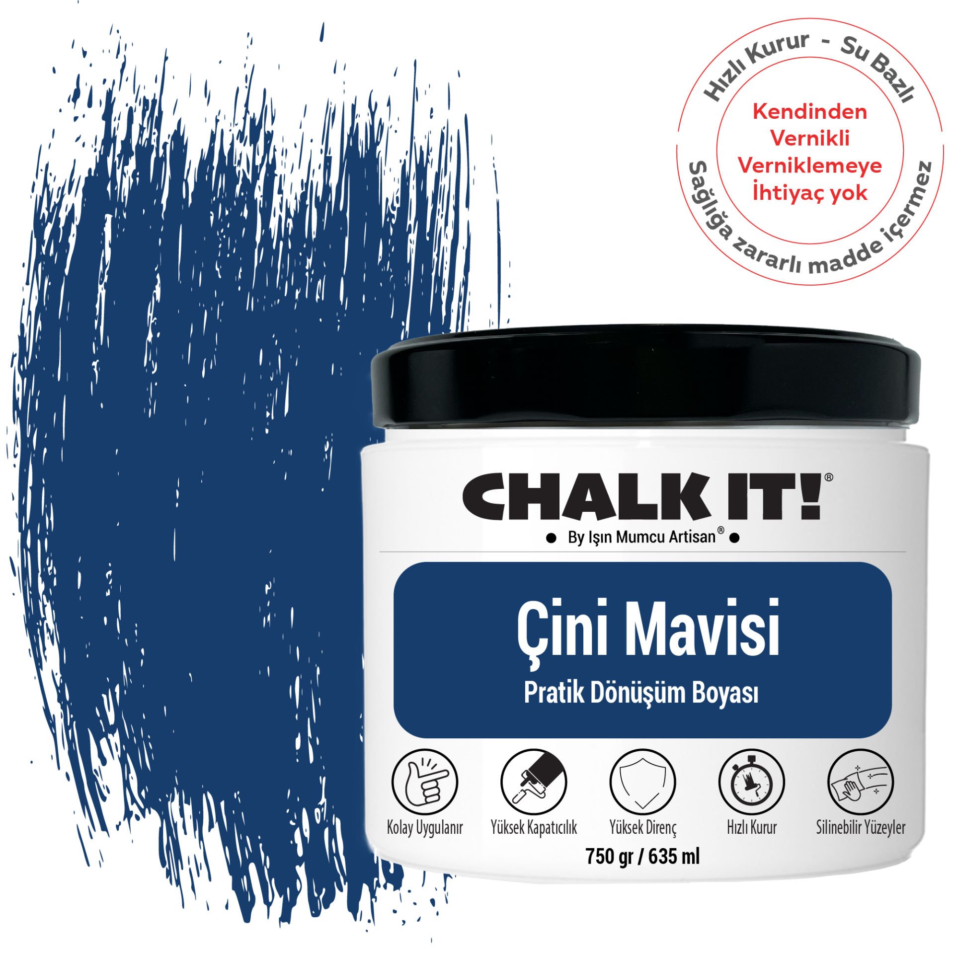 Chalk It Çini Mavisi