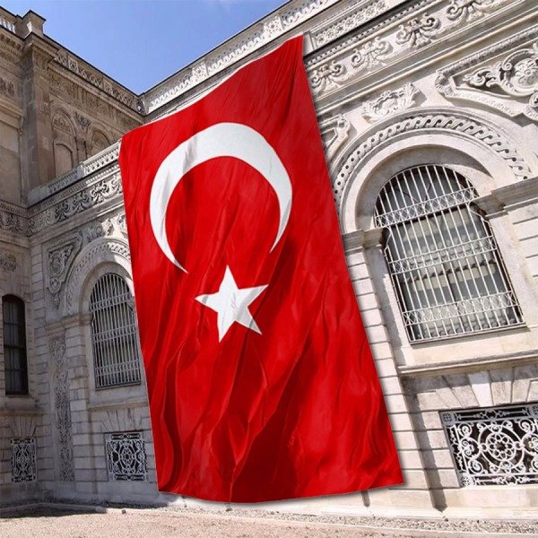 Türk Bayrağı 120x180 cm Alpaka Kumaş - 10 adet Kutulu