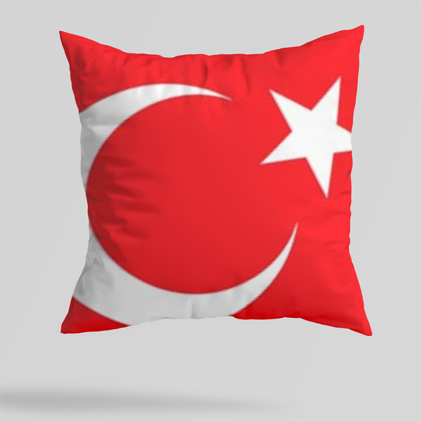 Türkiye Bayrağı Baskılı Yastık