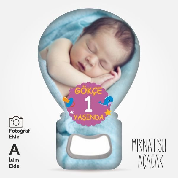 Resim Baskılı Balon Mıknatıslı Açacak-16 adet